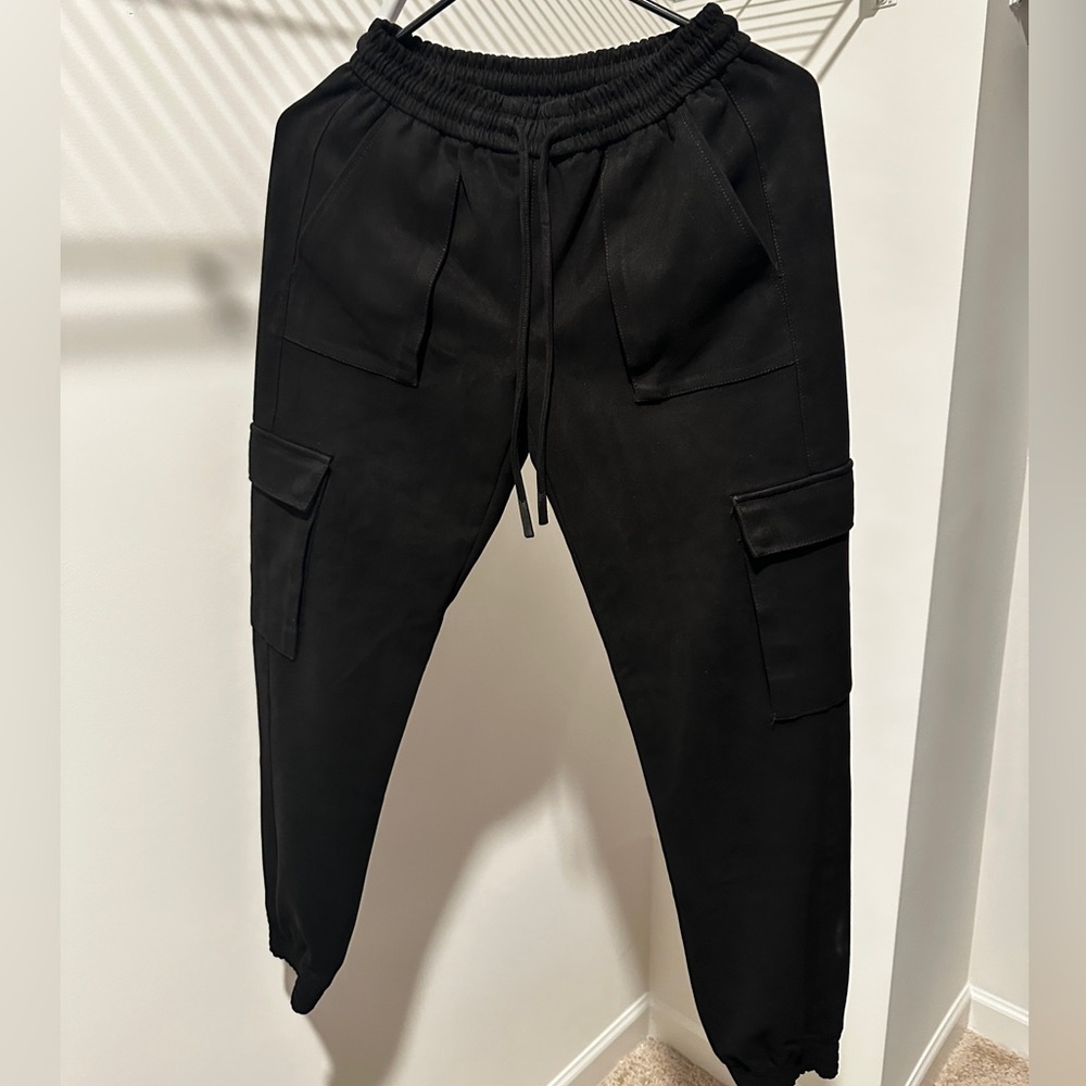 Zara Faux Suede Cargo Pants